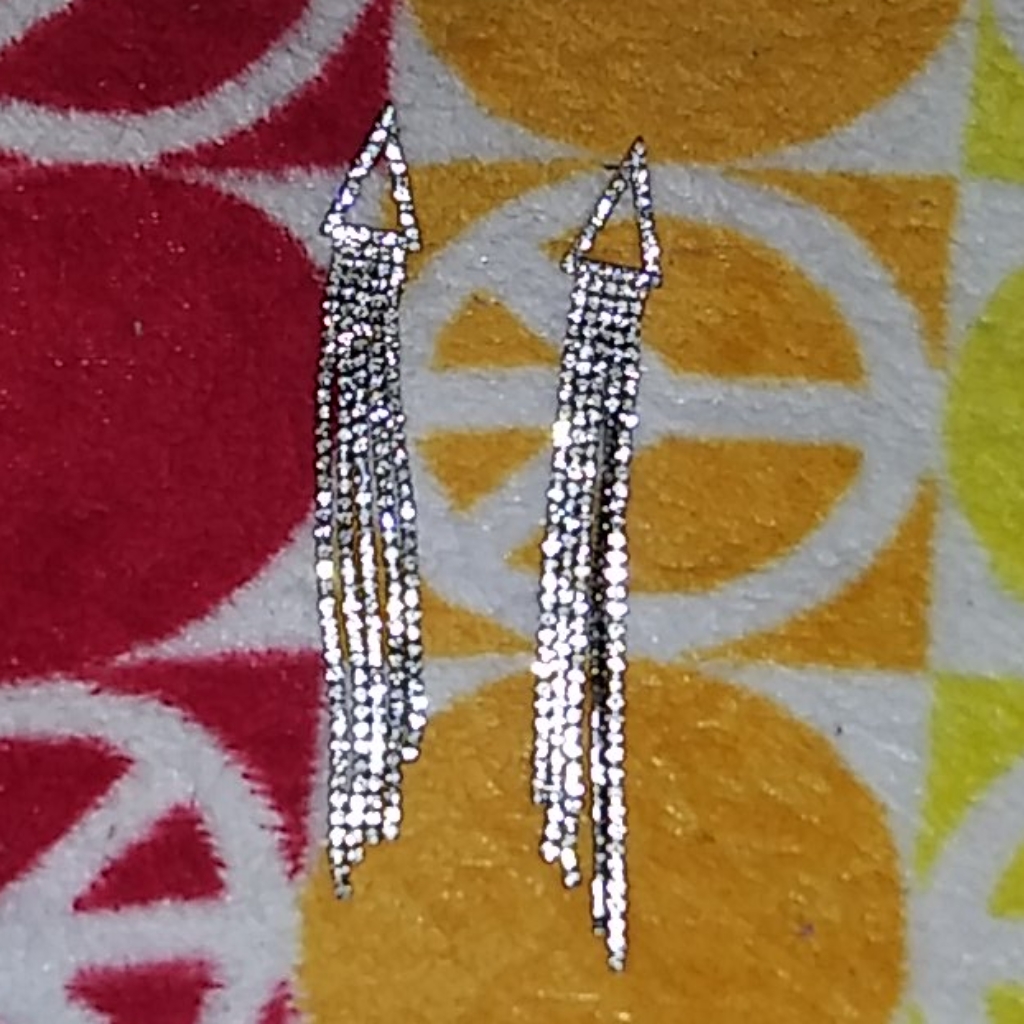 Triangle Diamond Shape String Earrings
